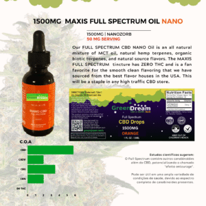1500Mg Nanotechnology Full spectrum Oil